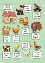 Свійські тварини. Domestic Animals. Перші слова.